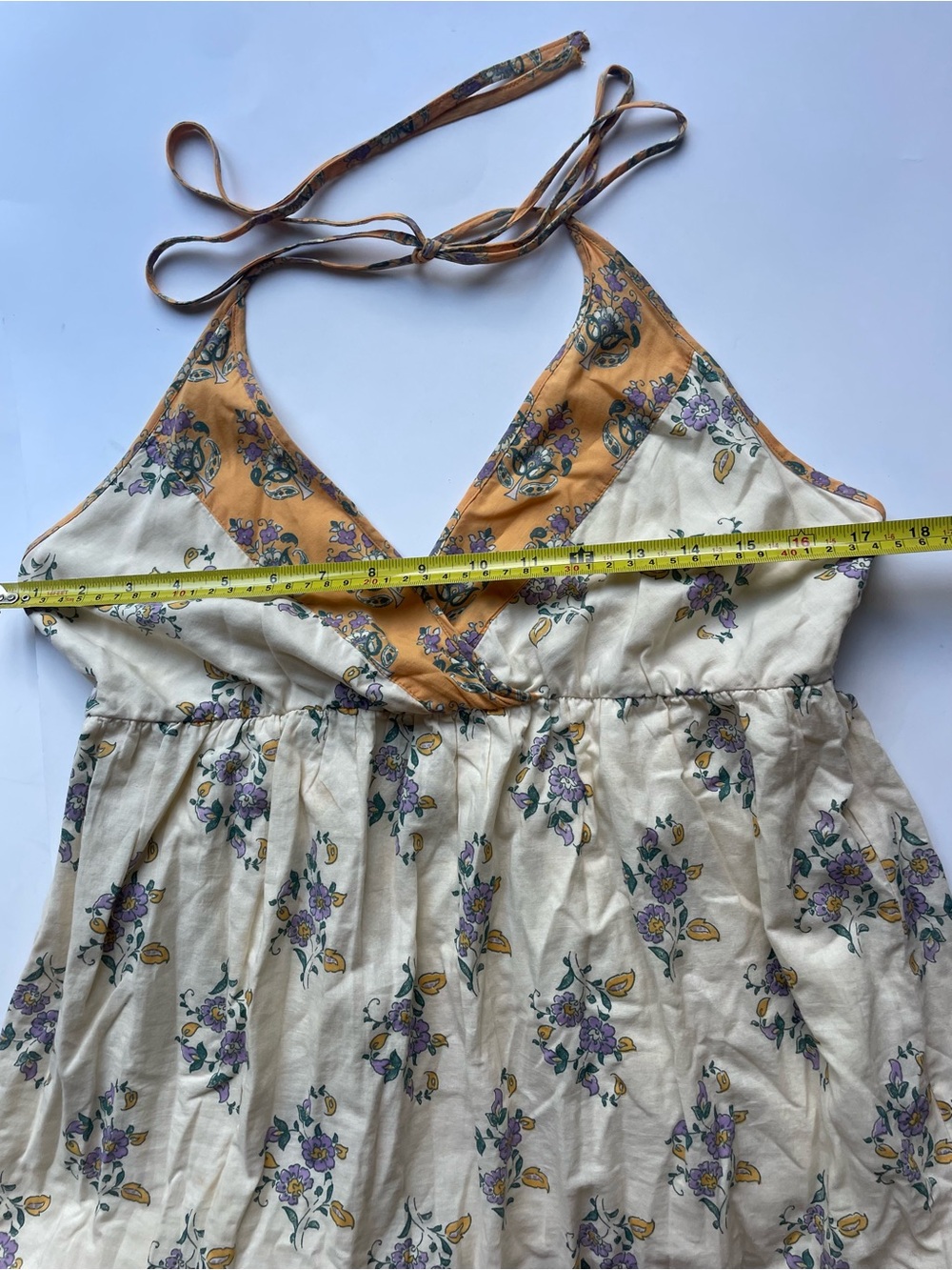 Patrons of Peace Cream Maxi Dress floral boho - Picture 2 of 9